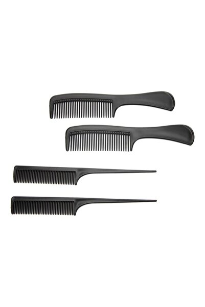 Kolier 4-Piece Personal Care Comb Set Black