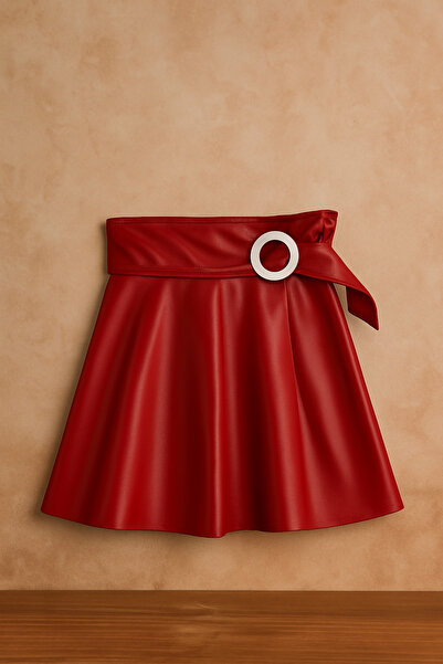 KESKİN BEBE Girl's Leather Skirt
