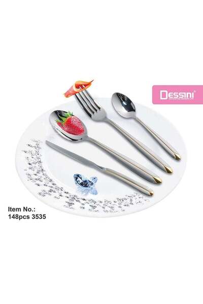 Dessini 148Pcs Cutlery Set Silver/Gold