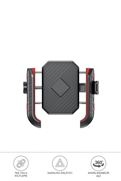 Başkenttekno 062 Siyah Plastik Bisiklet , Scooter, ATV Motosiklet Telefon Tutucu