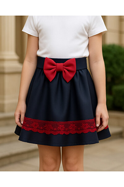 KESKİN BEBE Girl's Ribbon Fabric Skirt