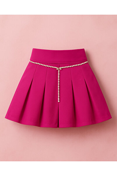 KESKİN BEBE Girl's Ruffled Linen Skirt