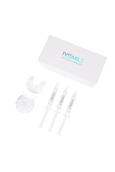 ivismile Teeth Whitening Kit, Shell, LED Device, Whitening Gel, Trays, White