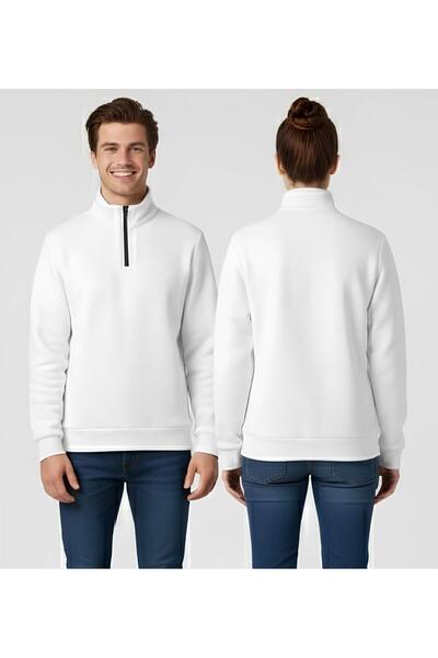 CDA Φούτερ Unisex με φερμουάρ μισό πατιλέτο