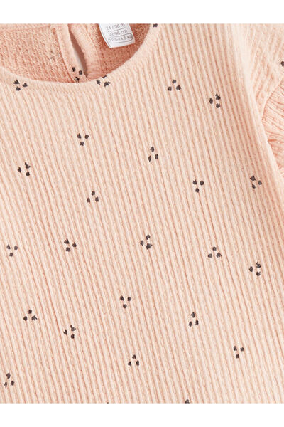 LC Waikiki Pink Crew Neck Baby Girl T-Shirt and Leggings