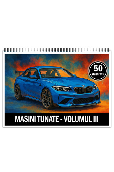 Legendary Gifts Carte de colorat, 50 de ilustratii Masini Tunate - Vol. III, Format: A4