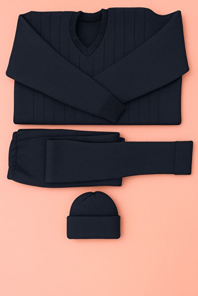 Anisa Дебел комплект вълнено бельо Зимни чорапогащи Бельо Шапка Комплект вълн...