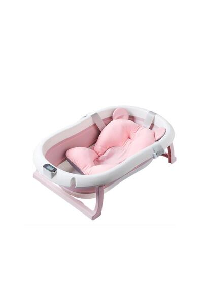 U-Grow Cadita cu pernuta pentru bebelusi, termometru digital incorporat, plia...