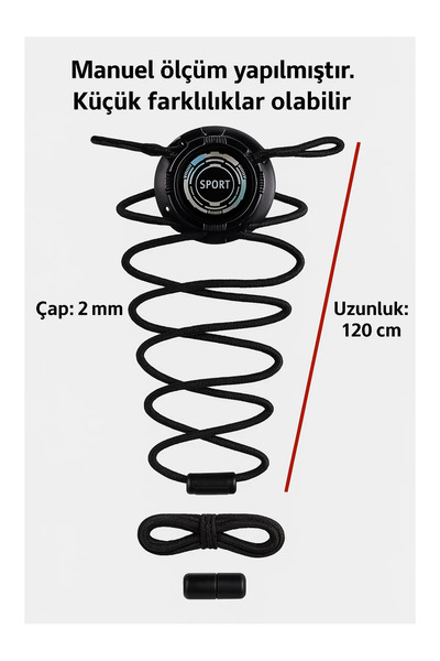 LookBuyTake 1 Çift 120 CM Döner Kilitli Ayakkabı Bağcığı – Spor, Rahat ve Pratik Kullanım İçin Otomatik Sistem