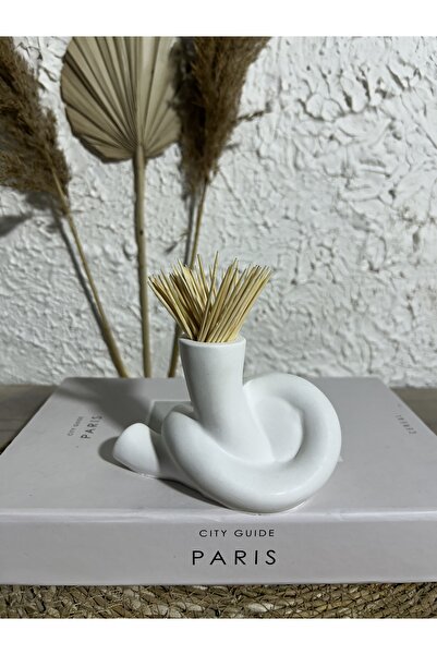 Zigzag Home Decorative Toothpick Vase Toothpick Holder Bohemian Style Toothpick Vase Trinket Object