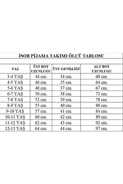 İsobel İDEAL SEPET-Lacivert Yeni Yıl Desenli %100 Pamuk Kız ve Erkek Çocuk Pijama Takımı 3-13 Yaş
