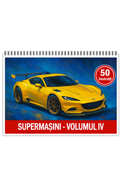 Legendary Gifts Carte de colorat, 50 de ilustratii Supermasini - Vol. IV, Format: A4