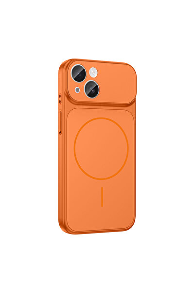 Alan Tech Apple iPhone 13 Kılıf Zore M-Safe Şarj Özellikli Kamera Korumalı Formen Kapak