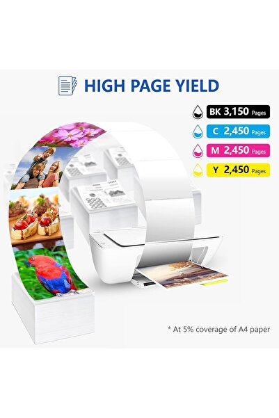 Mint خرطوشة حبر Magisink 207X (مع شريحة) بديلة لطابعات HP 207A/207X Color LaserJet Pro (أسود/سماوي/أرجواني/أصفر)