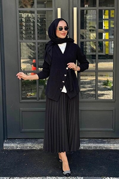 FUAT GÜRSEN Side Tie Ruffle Shirt Detailed Two-Piece Set