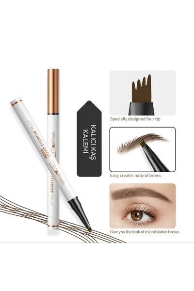 Lesvip's 4 BAŞLIKLI SUYA DAYANIKLI KAŞ DOLDURMA KALEMİ KAHVERENGİ