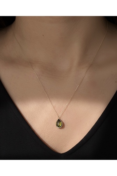 NEW'ORO JEWELRY 14 Ayar Damla Model Altın Kolye