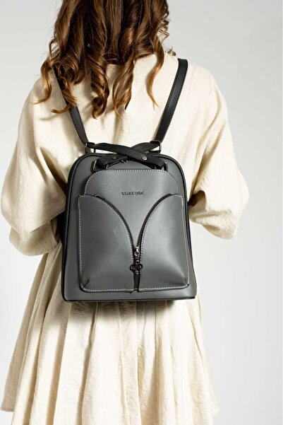 H&D COLLECTİON Yoro Model Women's Backpack and Shoulder Bag Waterproof Faux L...