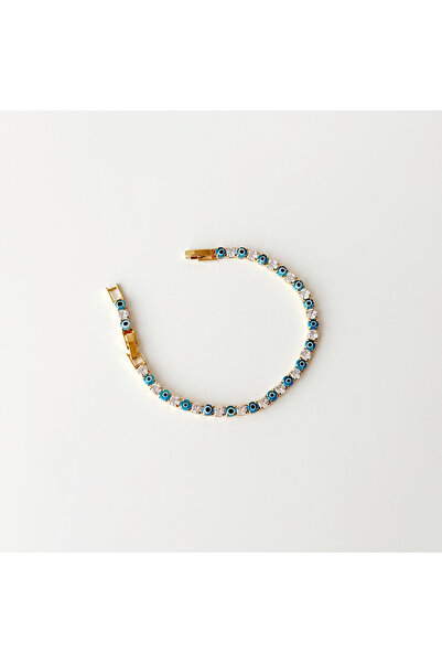 Boise Atelier Blue Bead Steel Bracelet | Bileklik