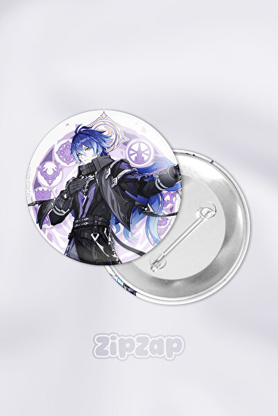 ZipZap Flins Genshin Impact Çanta Süsü Rozet İğneli Buton Rozet Seti (1 ADET)