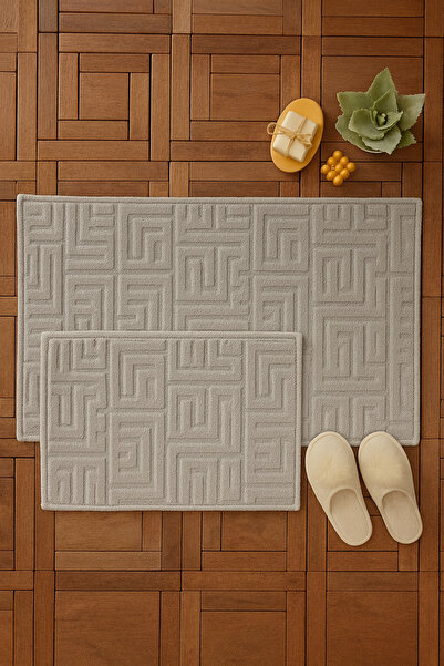 Patiska Liara 2-Piece Bath Mat Set Gray