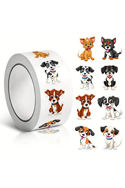 hdcw 500 de bucăți de 2,5 cm, autocolant adeziv cu design cu câini drăguți, a...