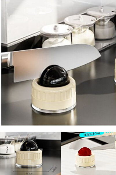 mucit home Masa Tezgah Fayans Üstüne Vantuzlu Bıçak Bileme Aparatı Bıçak Bile...