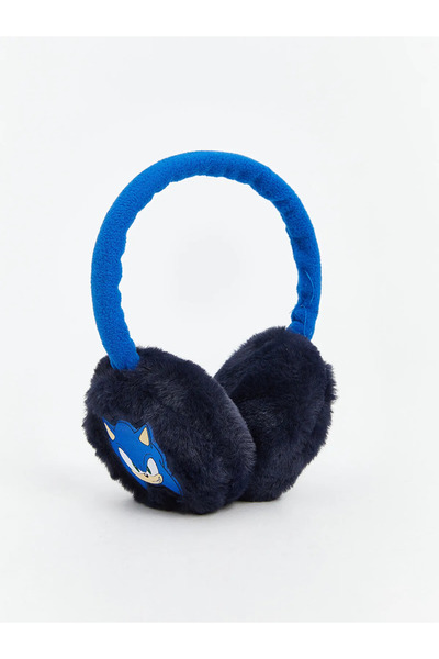 LC Waikiki LCW ACCESSORIES Mavi Sonic Baskılı Erkek Çocuk Pelüş Kulaklık