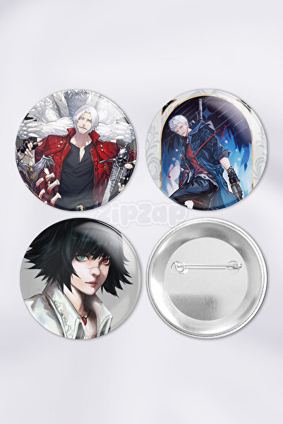 ZipZap Devil May Cry Video Oyun Bilgisayar Oyunu Çanta Süsü Rozet İğneli Buto...