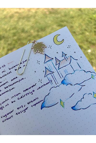 Pinkar Studio Sonbahar Yaprak Kitap Ayracı