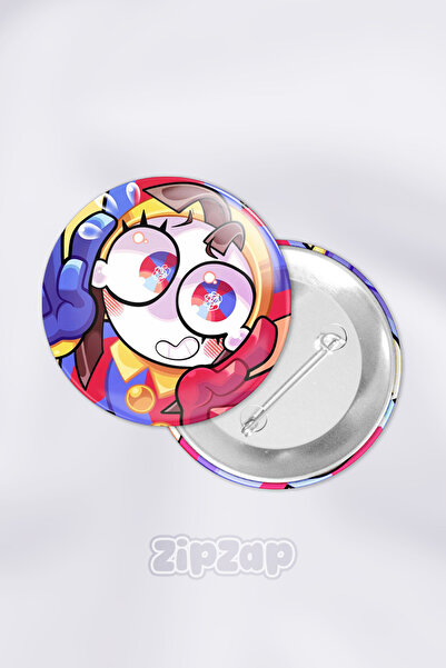 ZipZap TADC The Amazing Digital Circus Anime Animasyon Çanta Süsü Rozet İğnel...