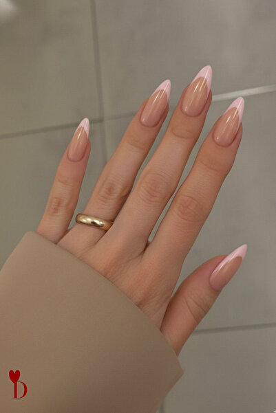 Dami Beauty 24'lü Badem French Takma Tırnak Set / Yapıştırıcılı