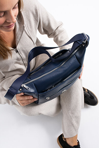 çkn sedat çakan çanta & fular & aksesuar Flat Skin Leather Cross Shoulder and Backpack