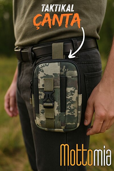 mottomia Kamuflaj Desenli Askeri Taktik Çanta Unisex Bel ve Omuz Askılı Outdoor Çanta