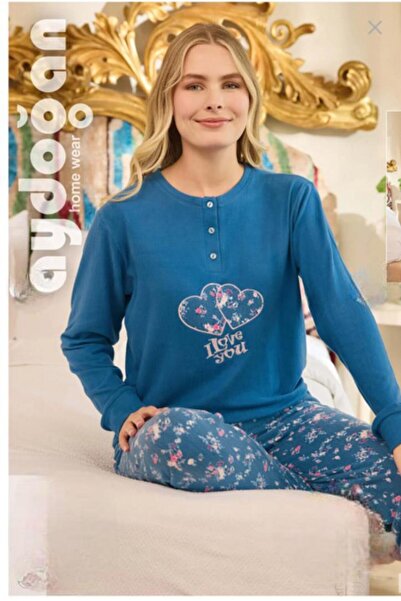 Aydoğan Set pijama THERMAL pentru femei cu guler cu nasturi 240674M- 1 bucată