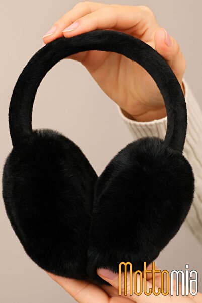 mottomia Powder Pink Soft Plush Foldable Earmuffs – Women's Winter Ear Protection, Protects from the Cold