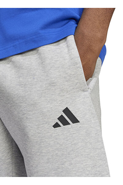 adidas JD4867 M FI 3S PT Gri Lastikli Bel Regular Fit Düz Erkek Eşofman Altı