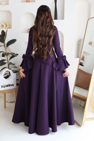 zourina فستان سهره نسائي ناعم لون ليلكي