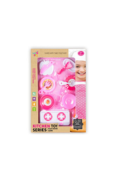 TSUMAB Kitchen Toy Play House Set for Kids – Pink Cooking Set