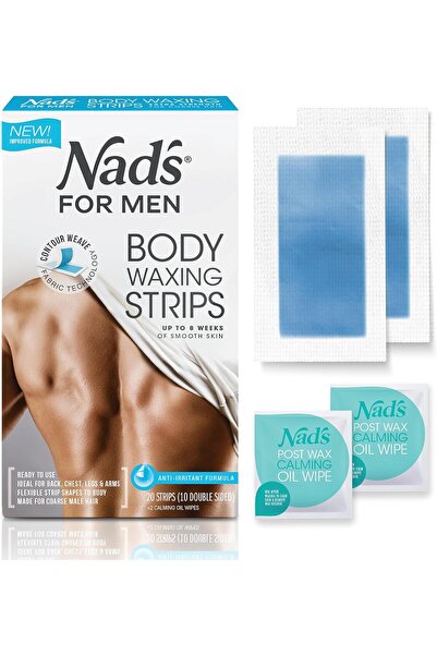 Other شرائح شمع للجسم من نادز للرجال - ٢٠ شريحة + ٢ منديل زيتي مهدئ