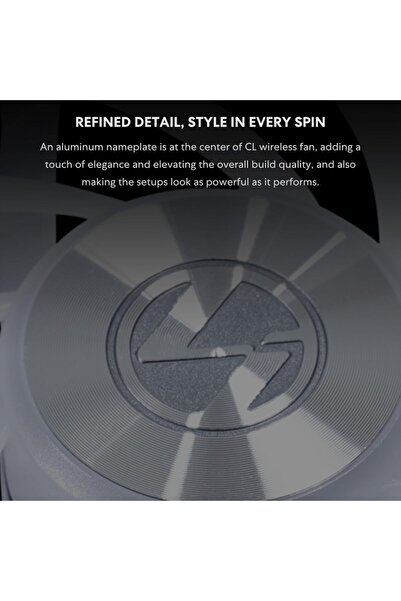 Lian Li UNI Fan CL120 ARGB PWM Fan - Single Pack - White (12CL1W1W)