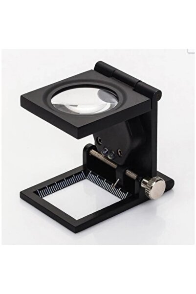 Skygo 28x28 Mm Folding Metal Tube with Counter 2 LED Lights Magnifying Glass Textile TH-9005A