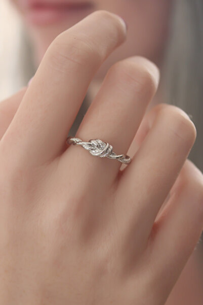 Skygo Silver Color Rope Knot Model Women's Ring - TJ-BYK2417