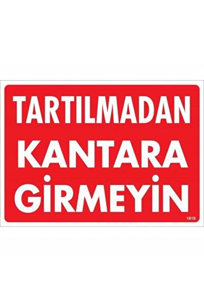 INURA GLOBAL لا تدخل إلى النطاق دون وزنها علامة تحذير 25x35 كود: 1619