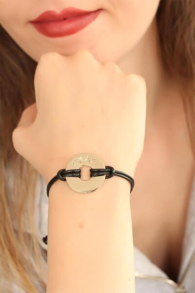 Skygo سوار مزاجي للجنسين من الجلد الأسود بحبل - TJ-BB1983