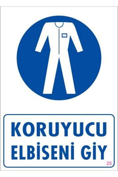 INURA GLOBAL علامة تحذير الملابس الواقية 25x35 الكود: 25