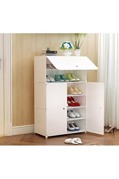 Generic Shoe Cabinet - Simple Modern Dustproof Plastic Multi-Storey