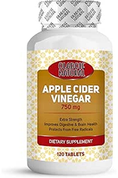 Oladole Natural Apple Cider Vinegar 750 mg 120 tablets