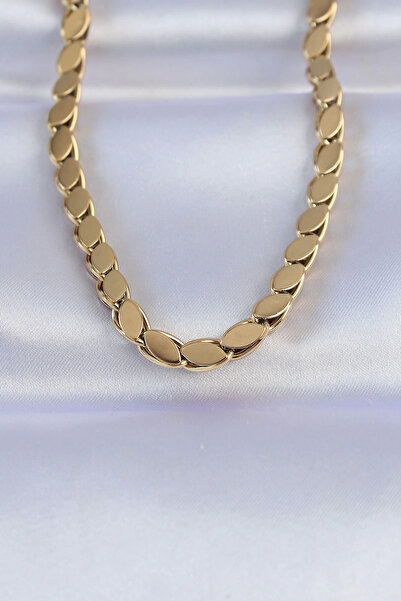 Skygo 316L Steel Gold Color Barley Model Necklace