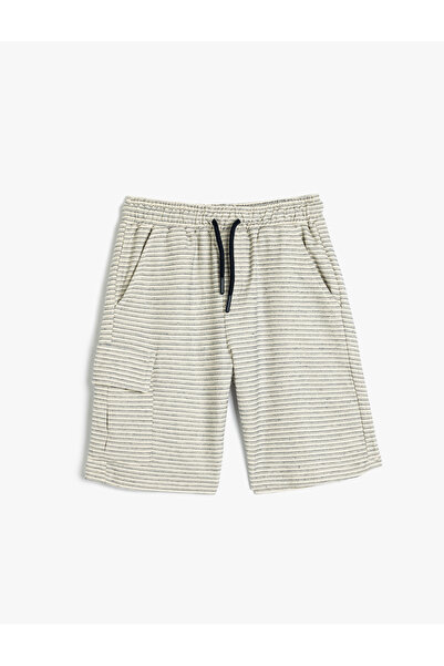 Koton Boy's Beige Cotton Shorts